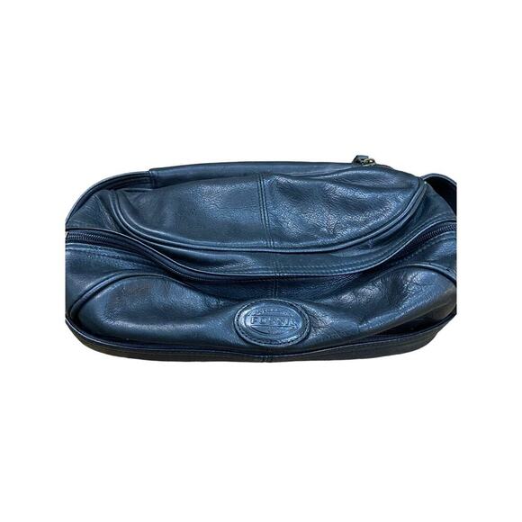Fossil Black Leather toiletry bag travel - Picture 1 of 3